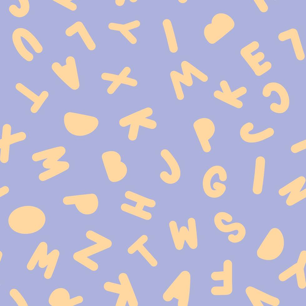 patroon van willekeurig brieven van de alfabet voor afdrukken en decoratie. vector illustratie.