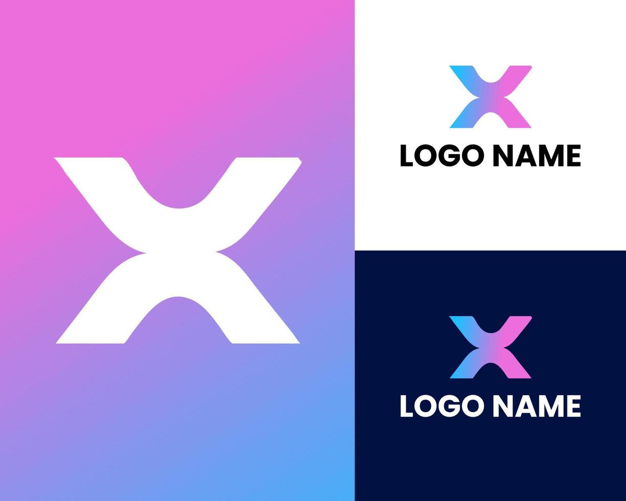 eerste brieven X elegant logo, modern logo ontwerp vector