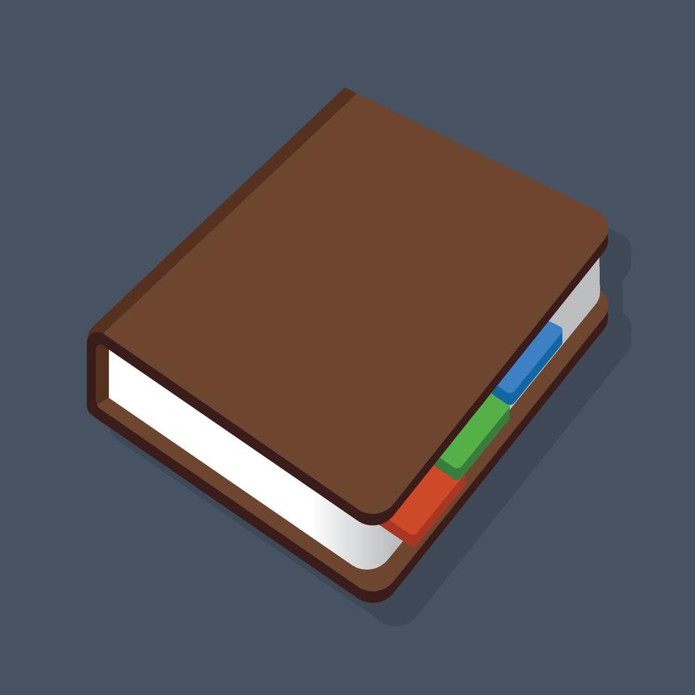 adres boek - isometrische 3d illustratie. vector