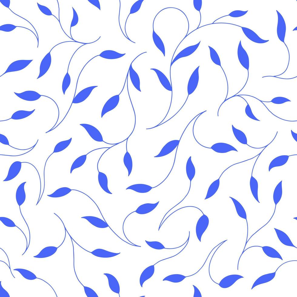 blauw takken patroon Aan wit achtergrond. vector