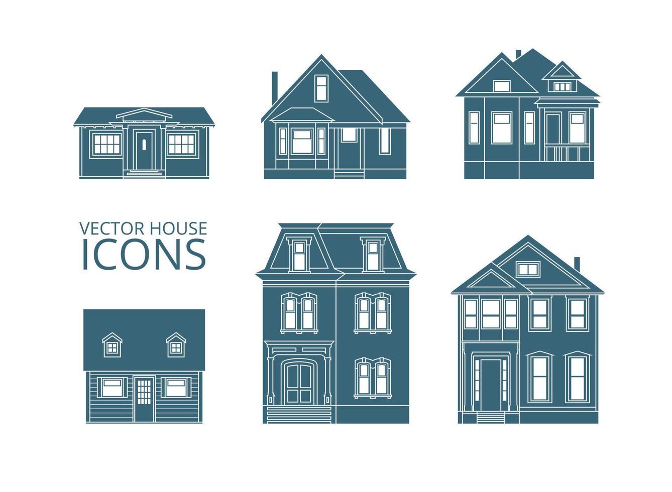 reeks logos van privaat huizen vector