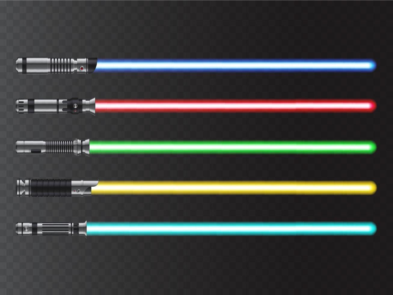 licht Zwaarden, sci fi laser sabels met gloed messen vector