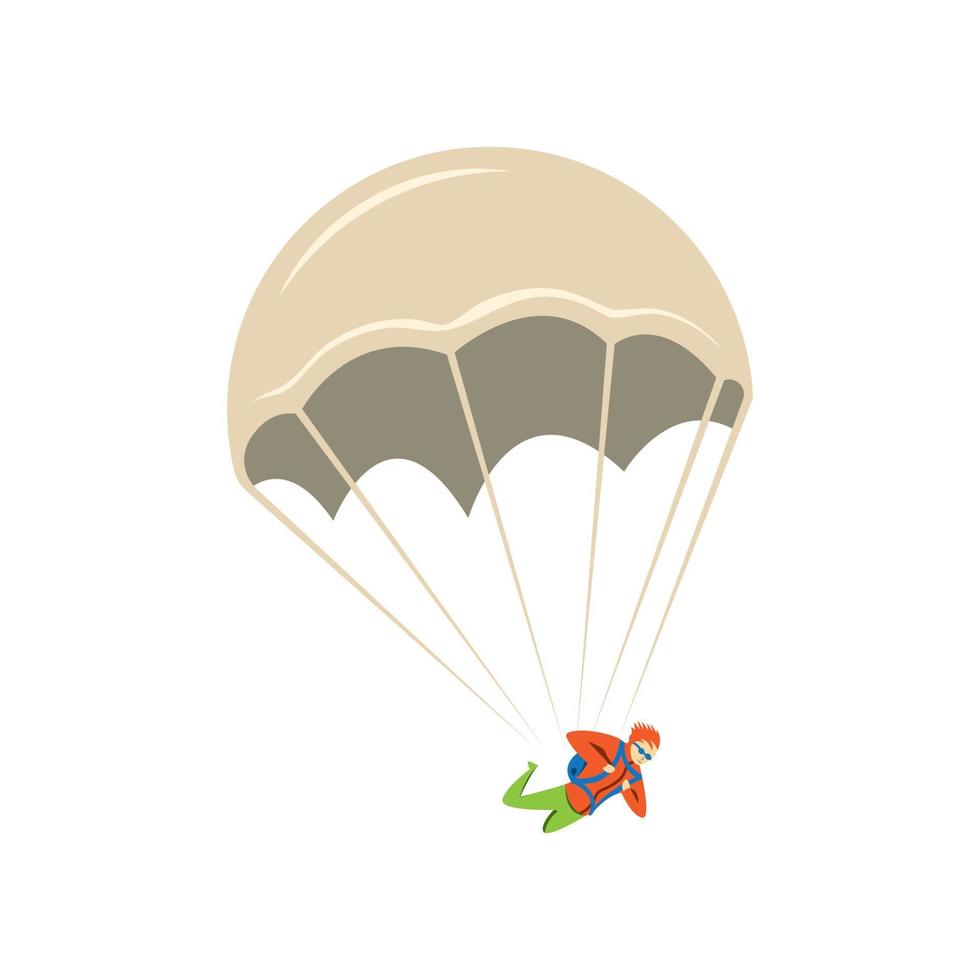 parachute logo icoon ontwerp en symbool Parachutespringen vector