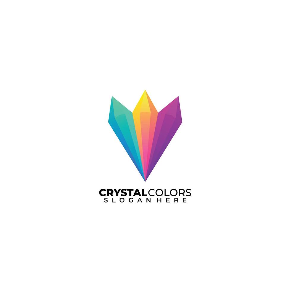 diamant kleurrijk logo ontwerp icoon sjabloon vector