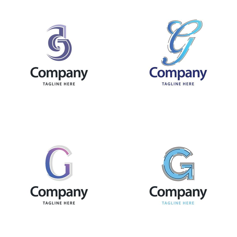 brief g groot logo pak ontwerp creatief modern logos ontwerp voor uw bedrijf vector