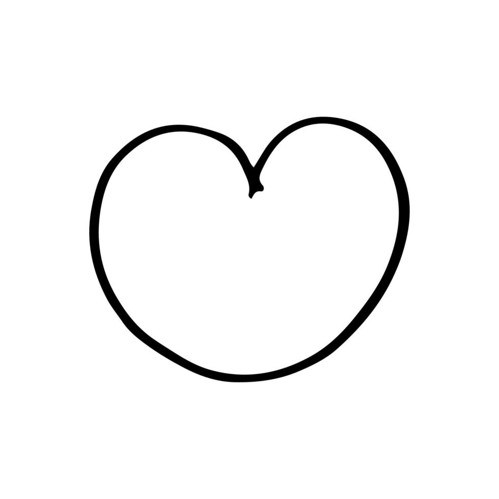 vector icoon van hart getrokken in een lijn. illustratie voor Valentijnsdag dag.