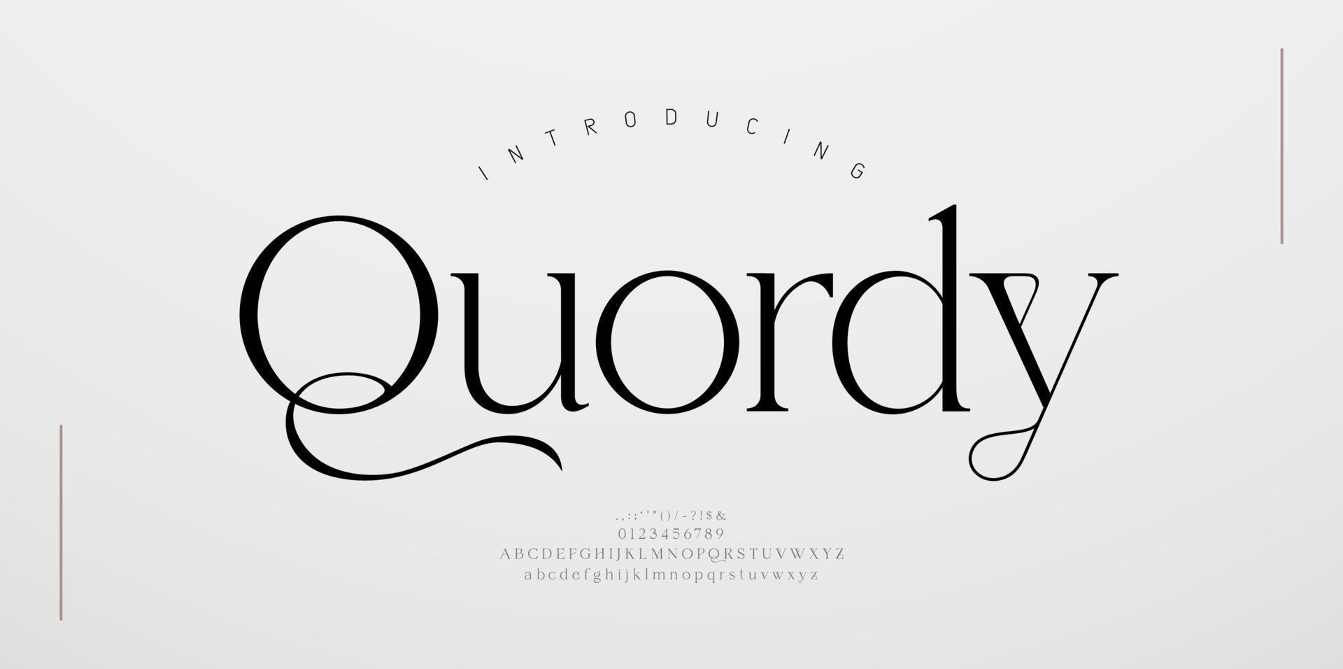 elegantie luxe bruiloft alfabet lettertype. typografie elegant klassiek belettering serif fonts decoratief wijnoogst retro voor logo. vector illustratie