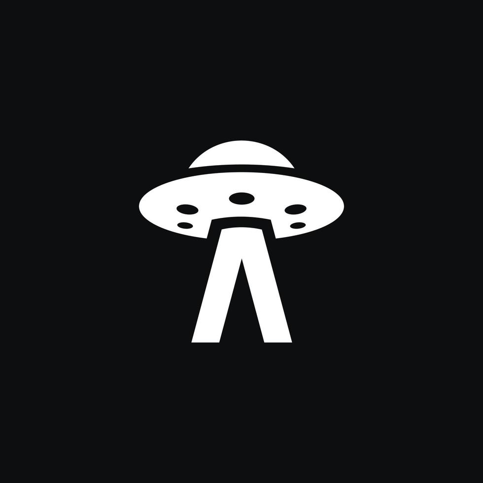 brief een buitenaards wezen ufo logo vector