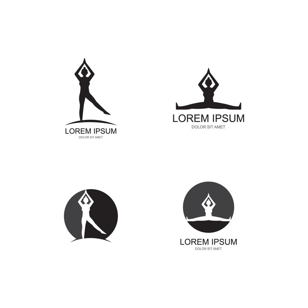 meditatie yoga logo sjabloon vector