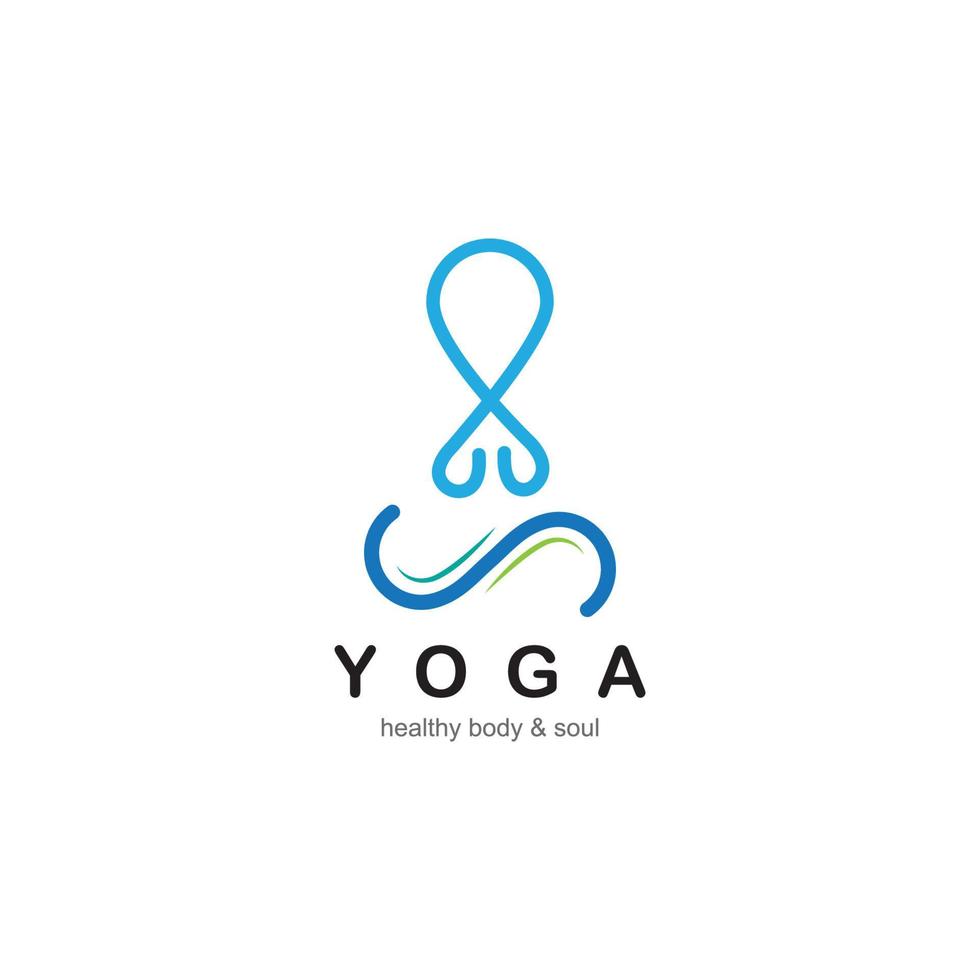 meditatie yoga logo sjabloon vector