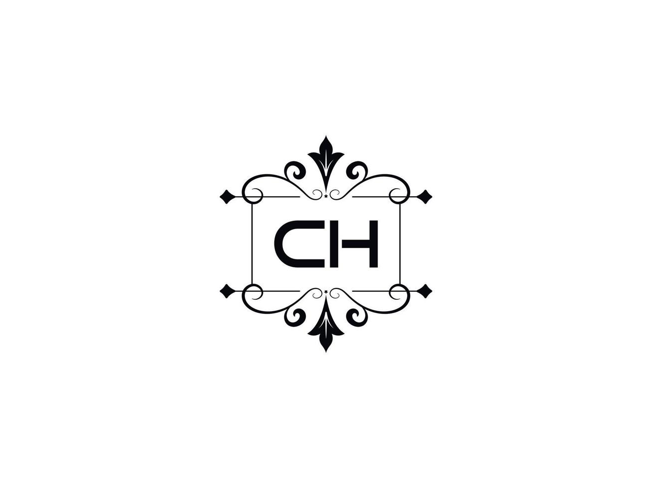 creatief ch logo afbeelding, monogram ch luxe brief ontwerp vector