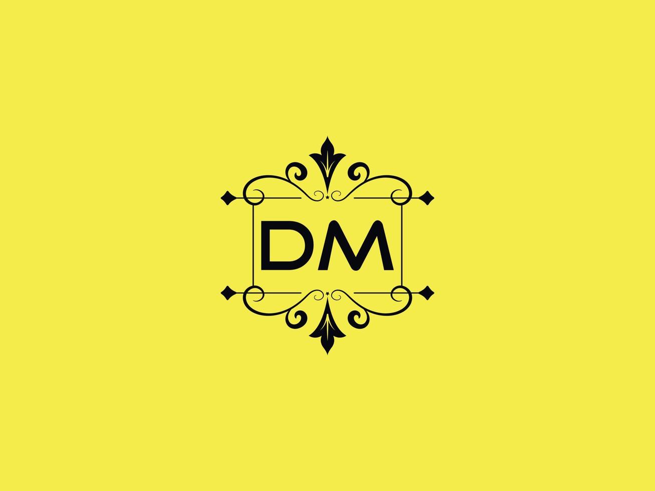 kleurrijk dm logo icoon, minimalistische dm luxe brief logo voorraad vector