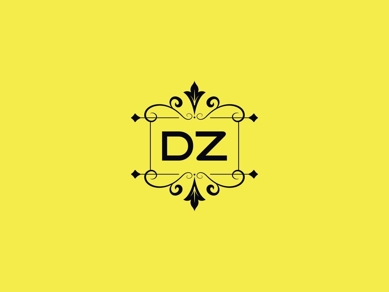 kleurrijk dz logo icoon, minimalistische dz luxe brief logo voorraad vector