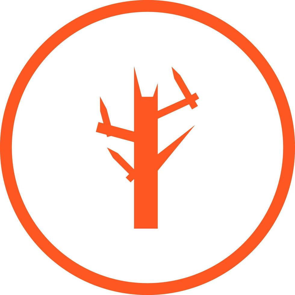 mooi boom zonder bladeren glyph vector icoon