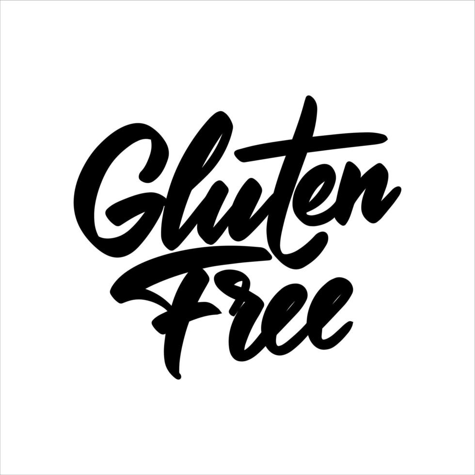 handgeschreven belettering gluten vrij. vector illustratie