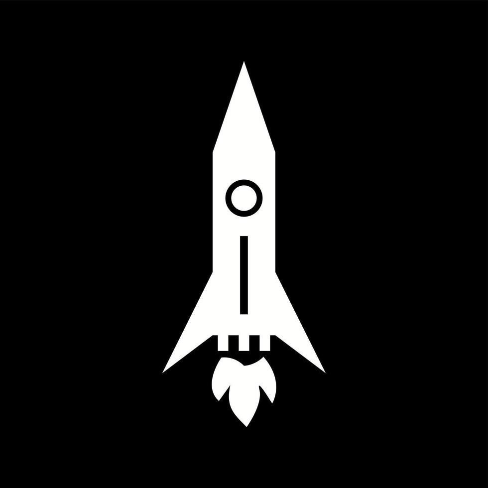 uniek raket vector glyph icoon