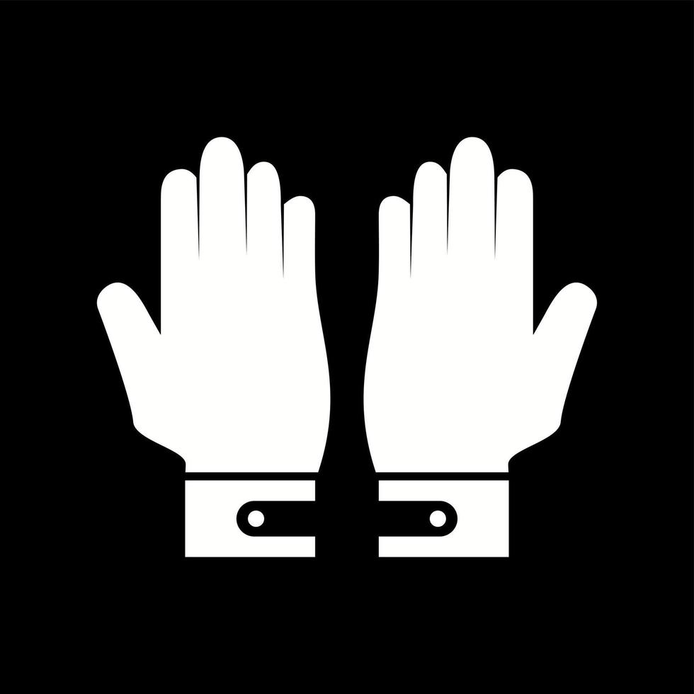 uniek handschoenen vector glyph icoon