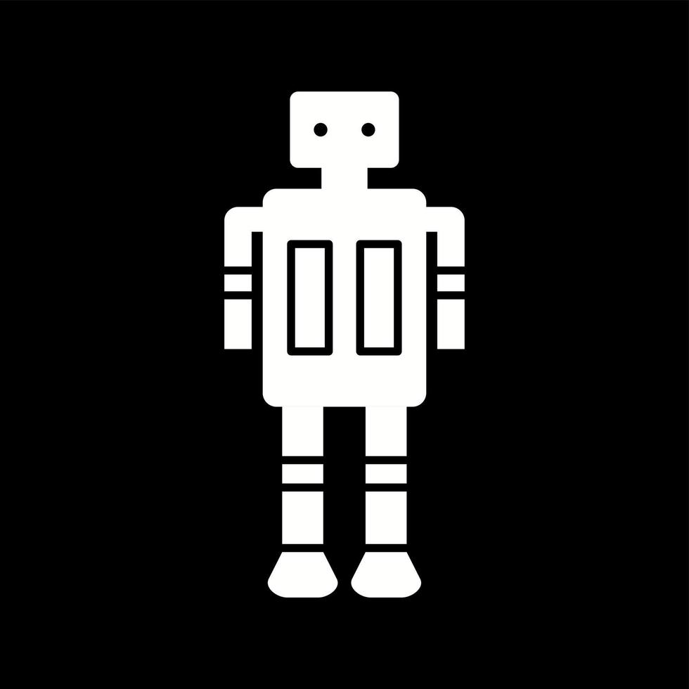 uniek robot vector glyph icoon