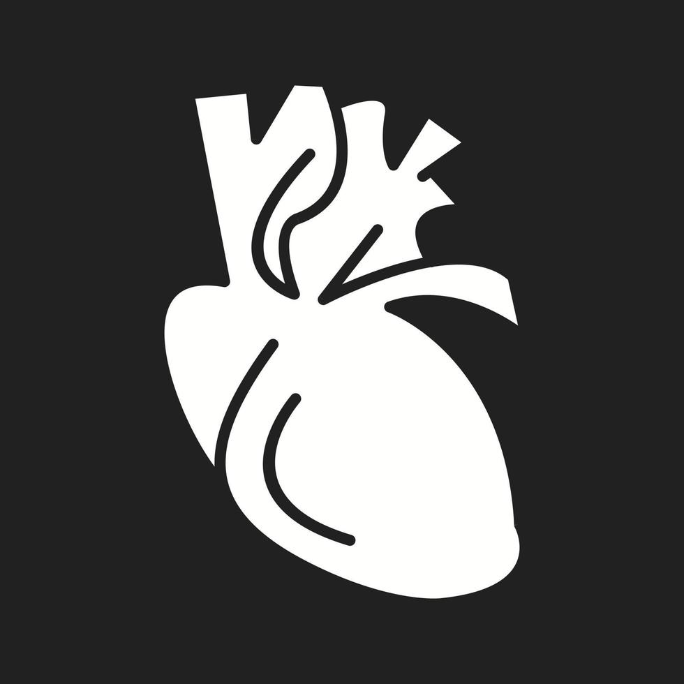 mooi hart vector glyph icoon