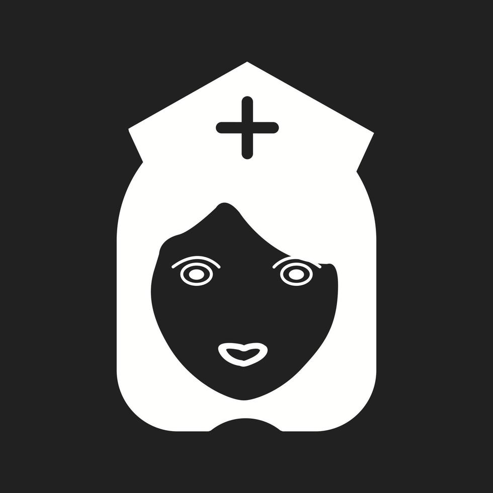 mooi verpleegster vector glyph icoon