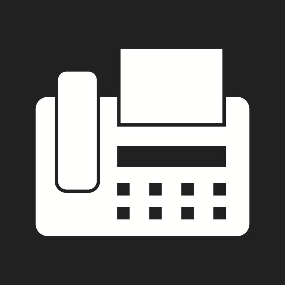 mooi fax machine vector glyph icoon