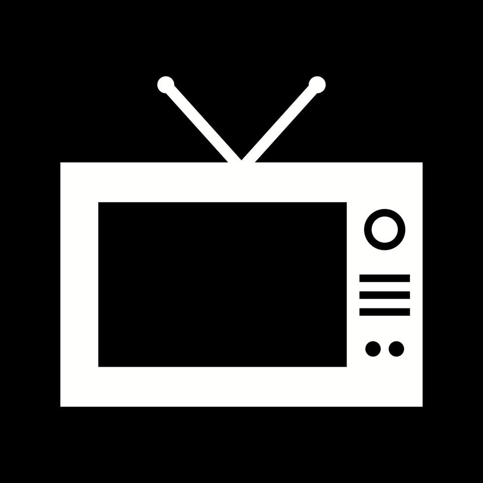 mooi televisie glyph vector icoon