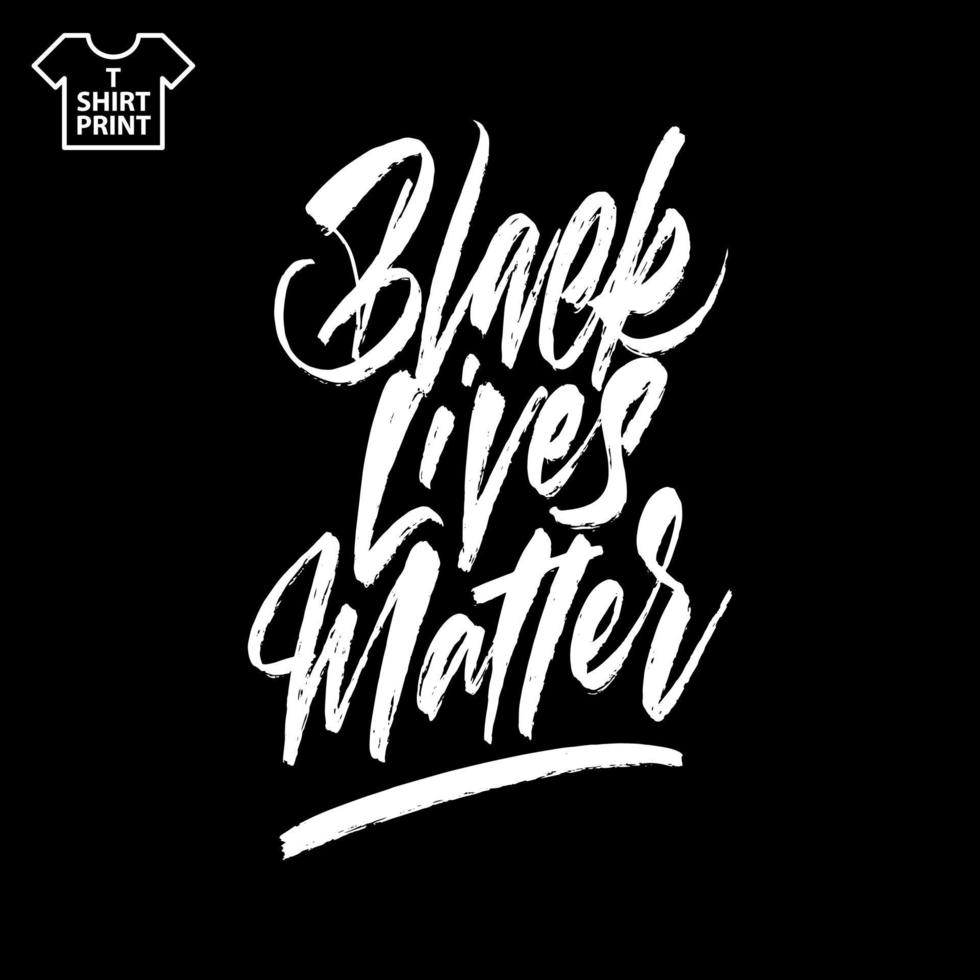 borstel belettering van zwart leeft er toe doen. hand- getrokken schoonschrift voor blm protest, antiracistisch belangenbehartiging. vector illustratie