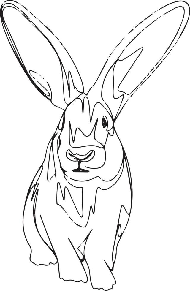 konijn lijn kunst vector illustratie