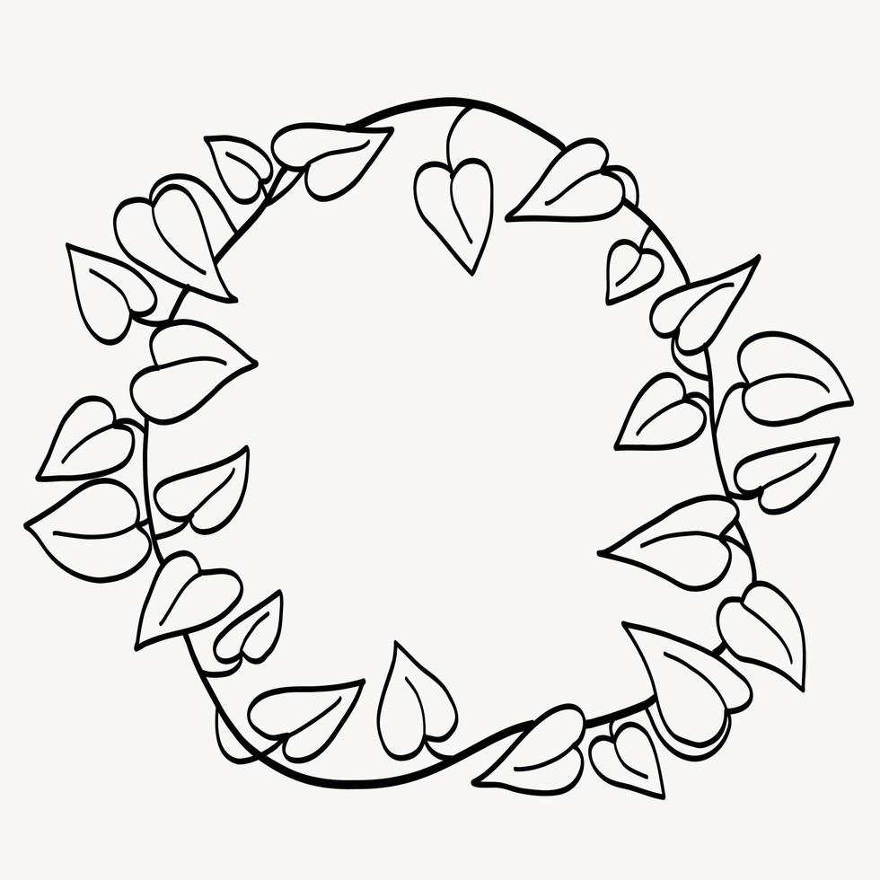 bloemen klimop tekening decoratief ornament vlak ontwerp. vector