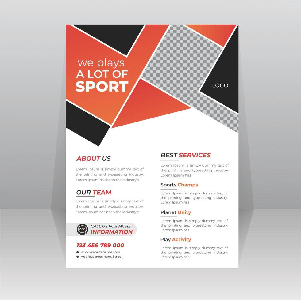 sport, spel wedstrijd folder, poster sjabloon vector