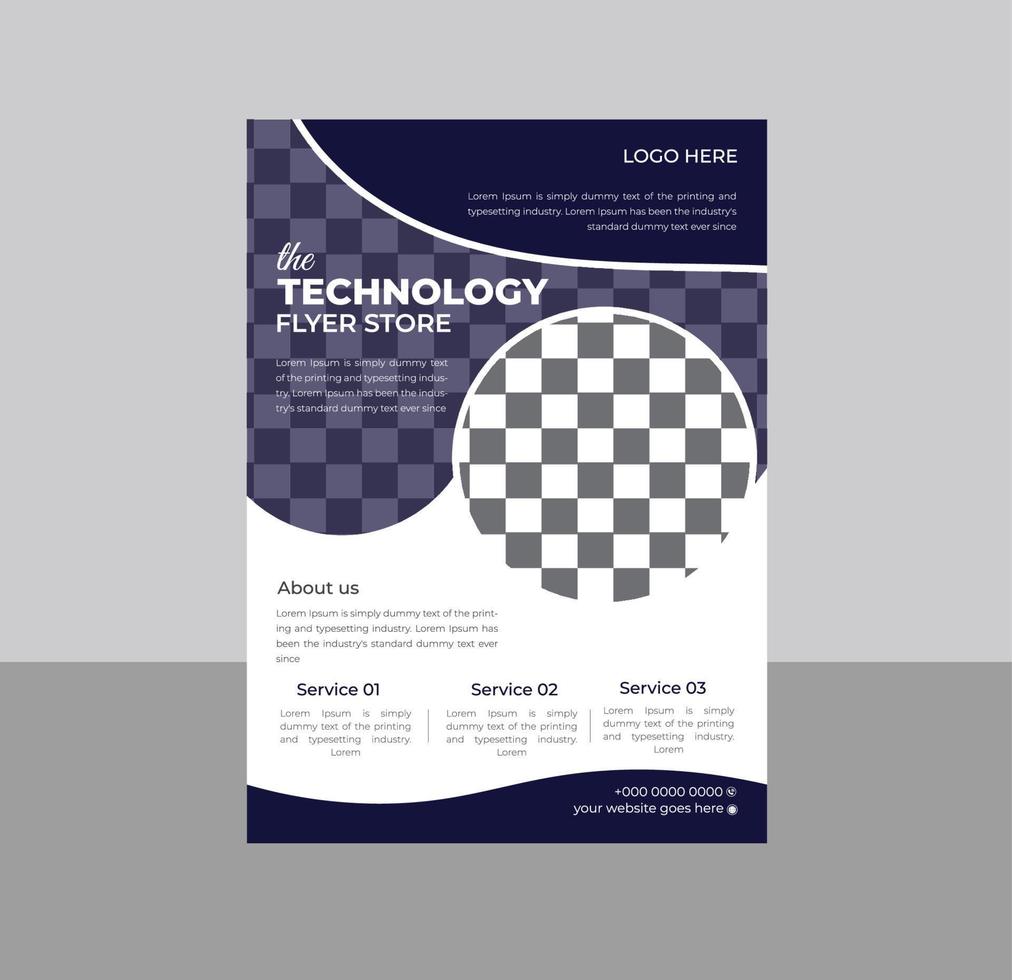 modern digitaal technologie folder, poster sjabloon ontwerp vector