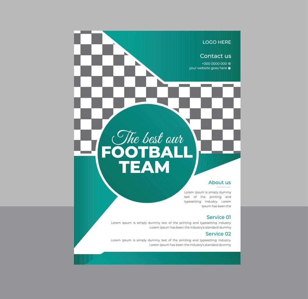 sport- Amerikaans voetbal toernooi wedstrijd folder, opleiding poster sjabloon vector