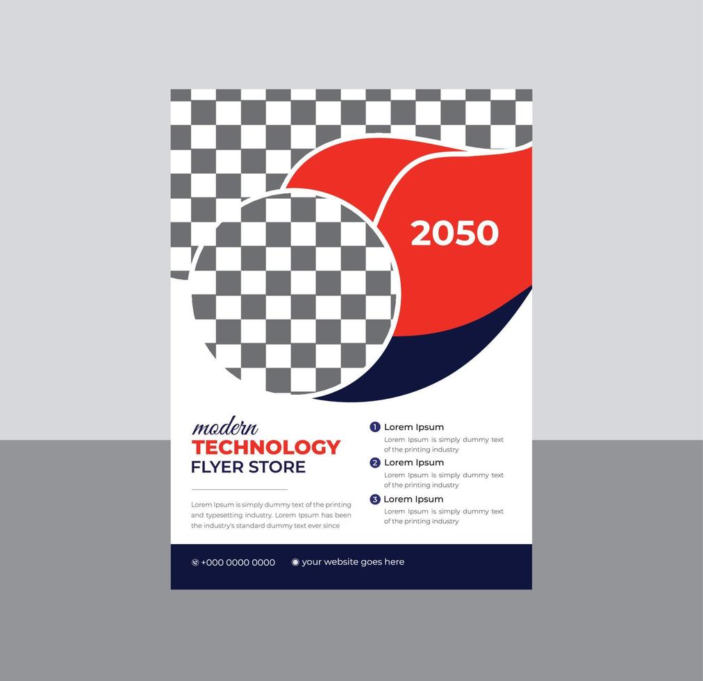 modern digitaal technologie folder, poster sjabloon ontwerp vector