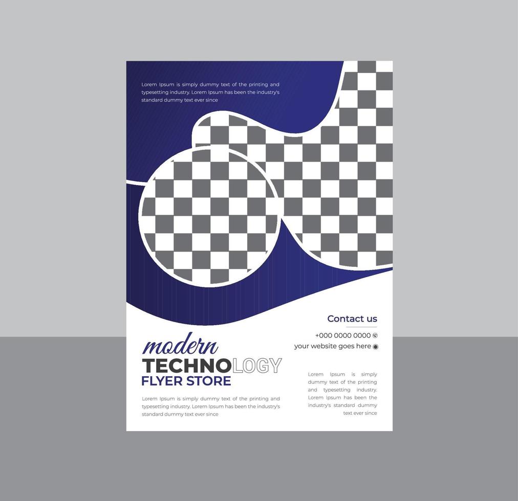 modern digitaal technologie folder, poster sjabloon ontwerp vector