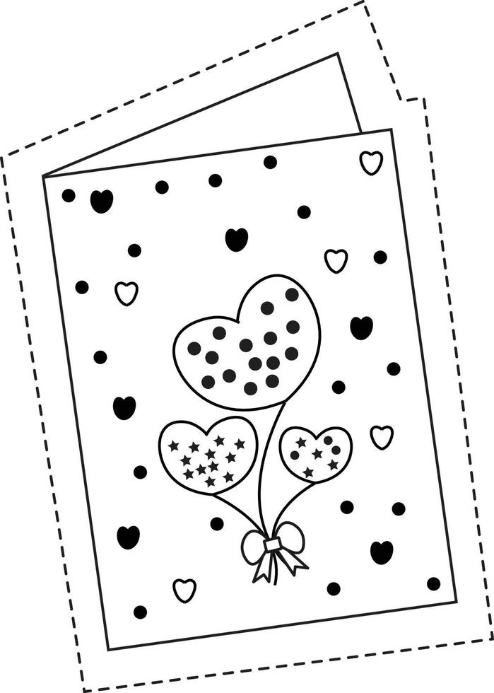 liefde kaart - Valentijn schaar vaardigheden vector