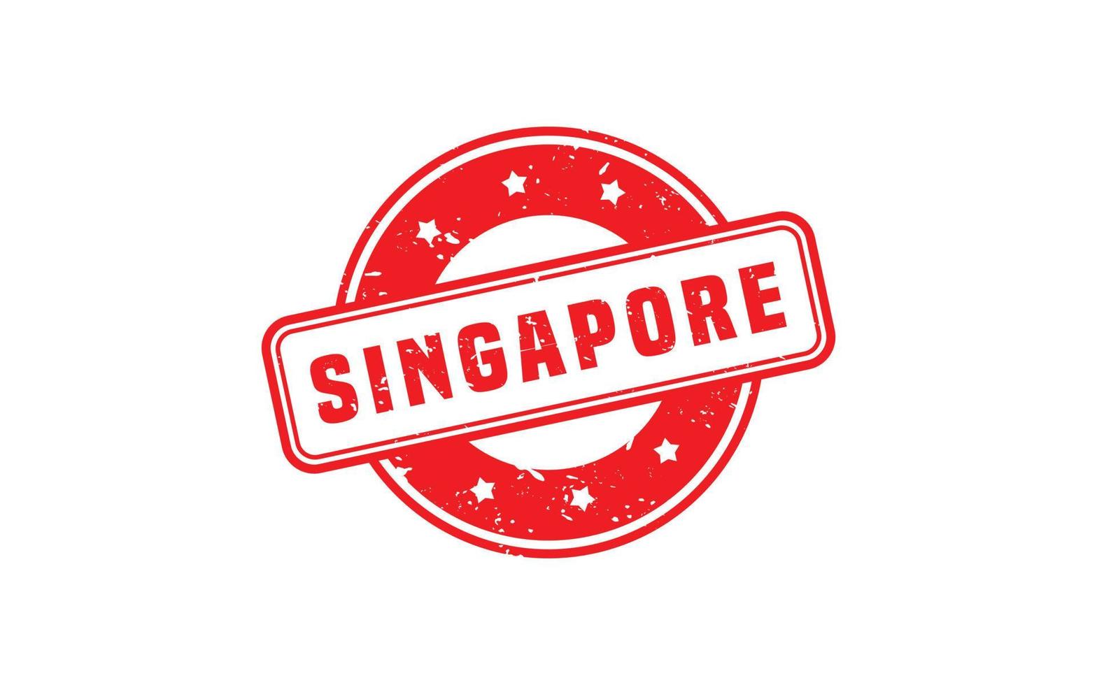 Singapore postzegel rubber met grunge stijl Aan wit achtergrond vector