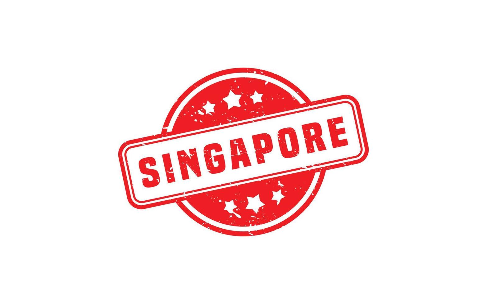 Singapore postzegel rubber met grunge stijl Aan wit achtergrond vector