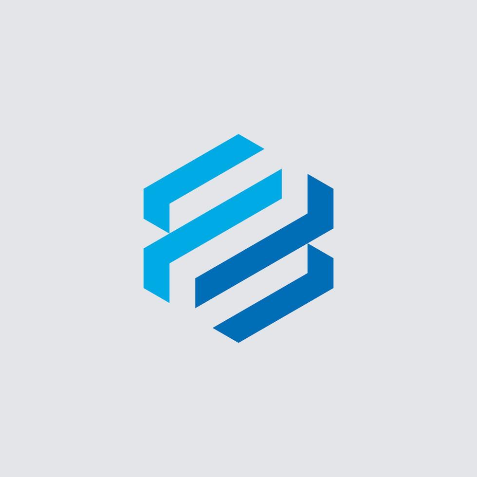 eerste f b logo ontwerp sjabloon voor bedrijf vector