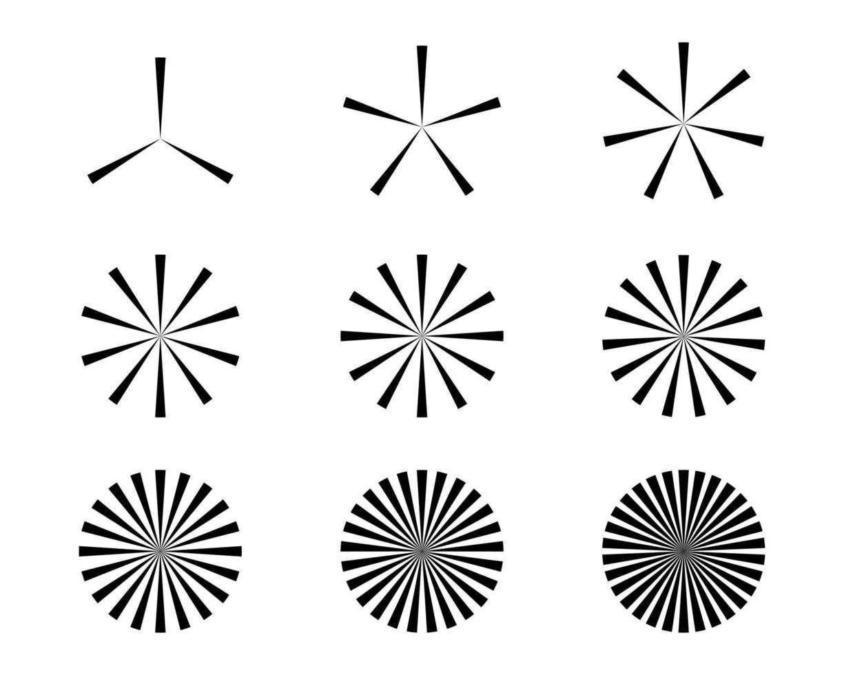 grafisch element verdelen de geheel voorwerp in onderdelen. een deel van logo ontwerp, sjabloon voor infographics. vector illustratie.