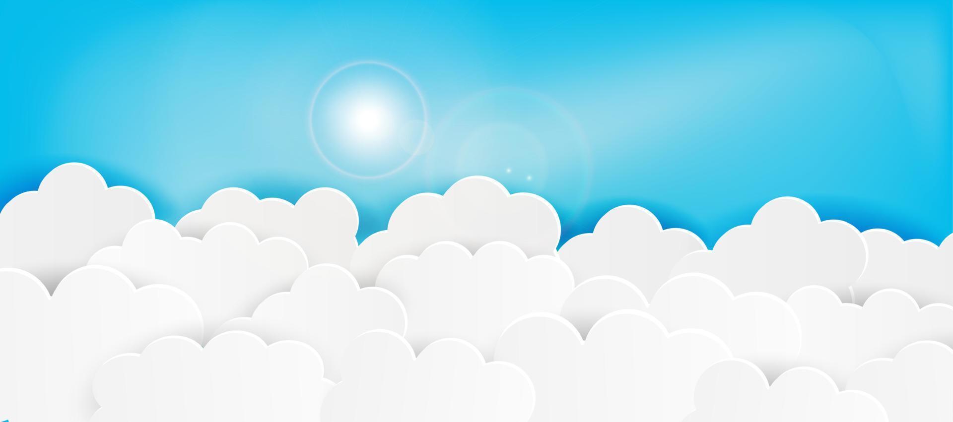 papier wolken achtergrond vector