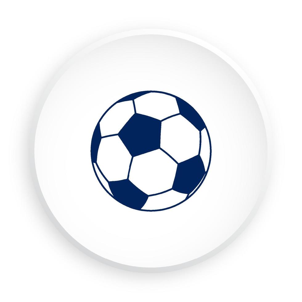 bal voor voetbal, Amerikaans voetbal icoon in neomorfisme stijl voor mobiel app. sport apparatuur. knop voor mobiel toepassing of web. vector Aan wit achtergrond