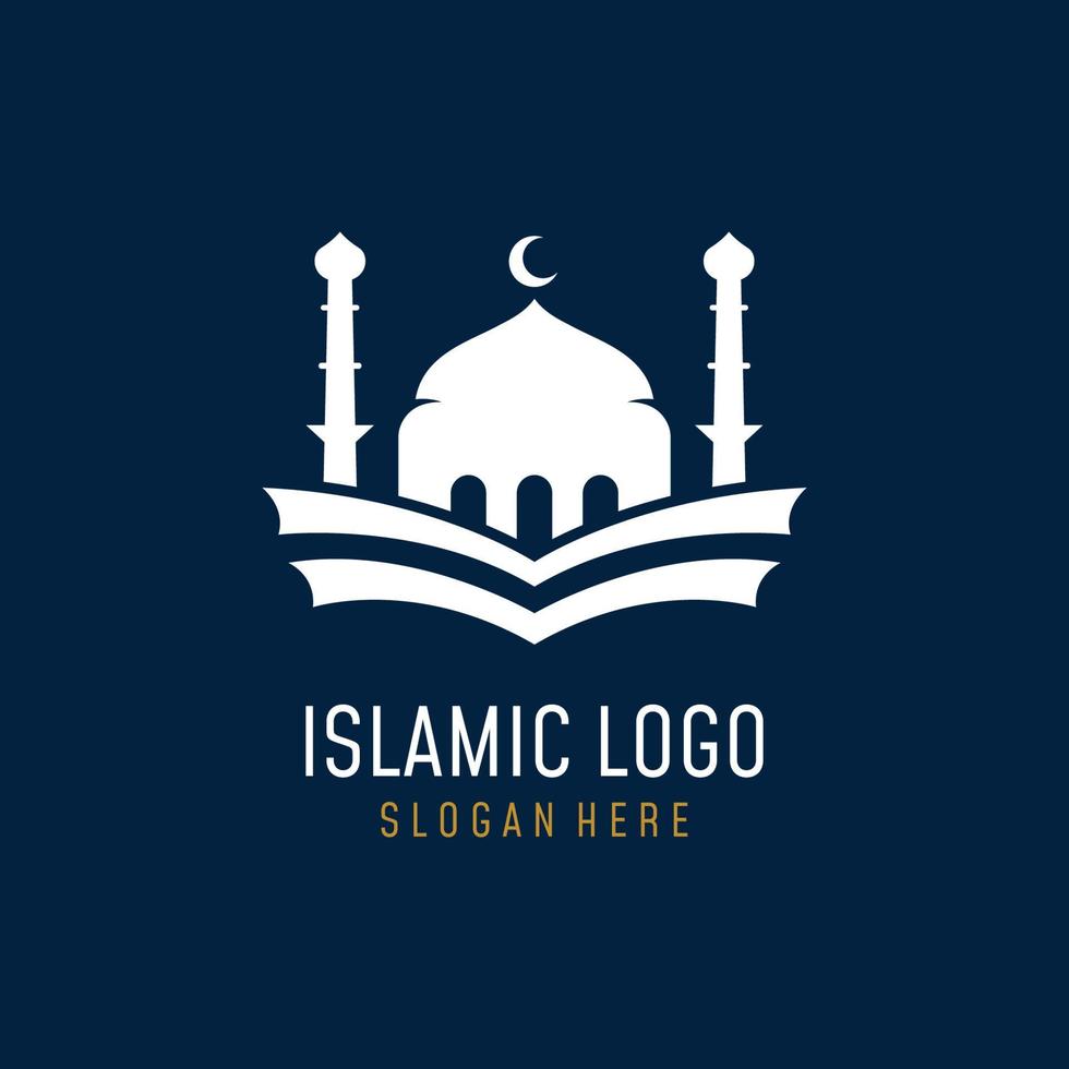 uniek, modern en creatief luxe moskee logo sjabloon met monogram.logo voor islamitisch, ramadan, bedrijf. vector