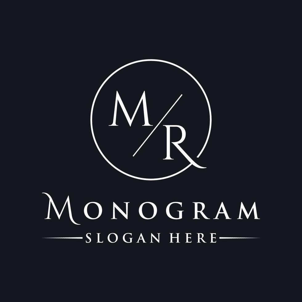 luxe Dhr , rm , m , r brief logo met een elegant, modern en uniek monogram. logo voor bedrijf kaart , bedrijf , merk , bedrijf. vector