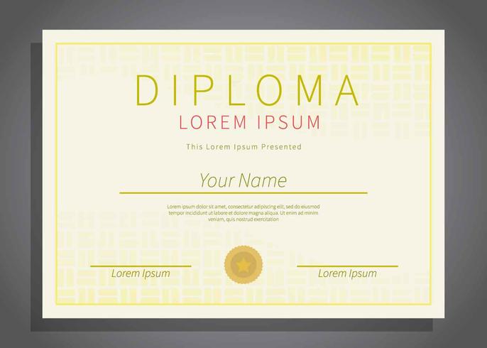 Gratis Horizontale Diploma Template Illustratie vector