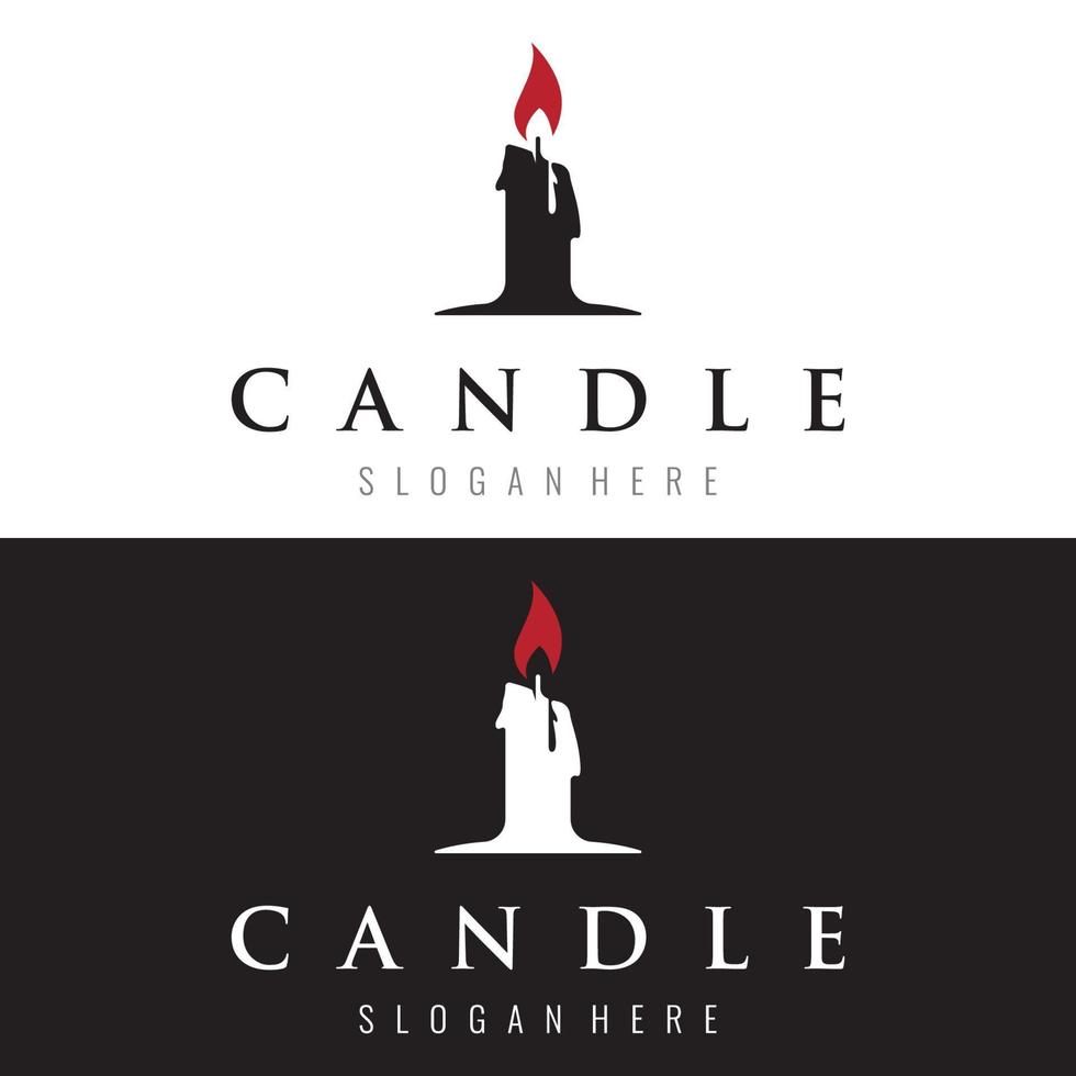 gemakkelijk brandend luxe kaarslicht logo wijnoogst ontwerp met geïsoleerd achtergrond.sjabloon voor bedrijf, teken, bedrijf. vector