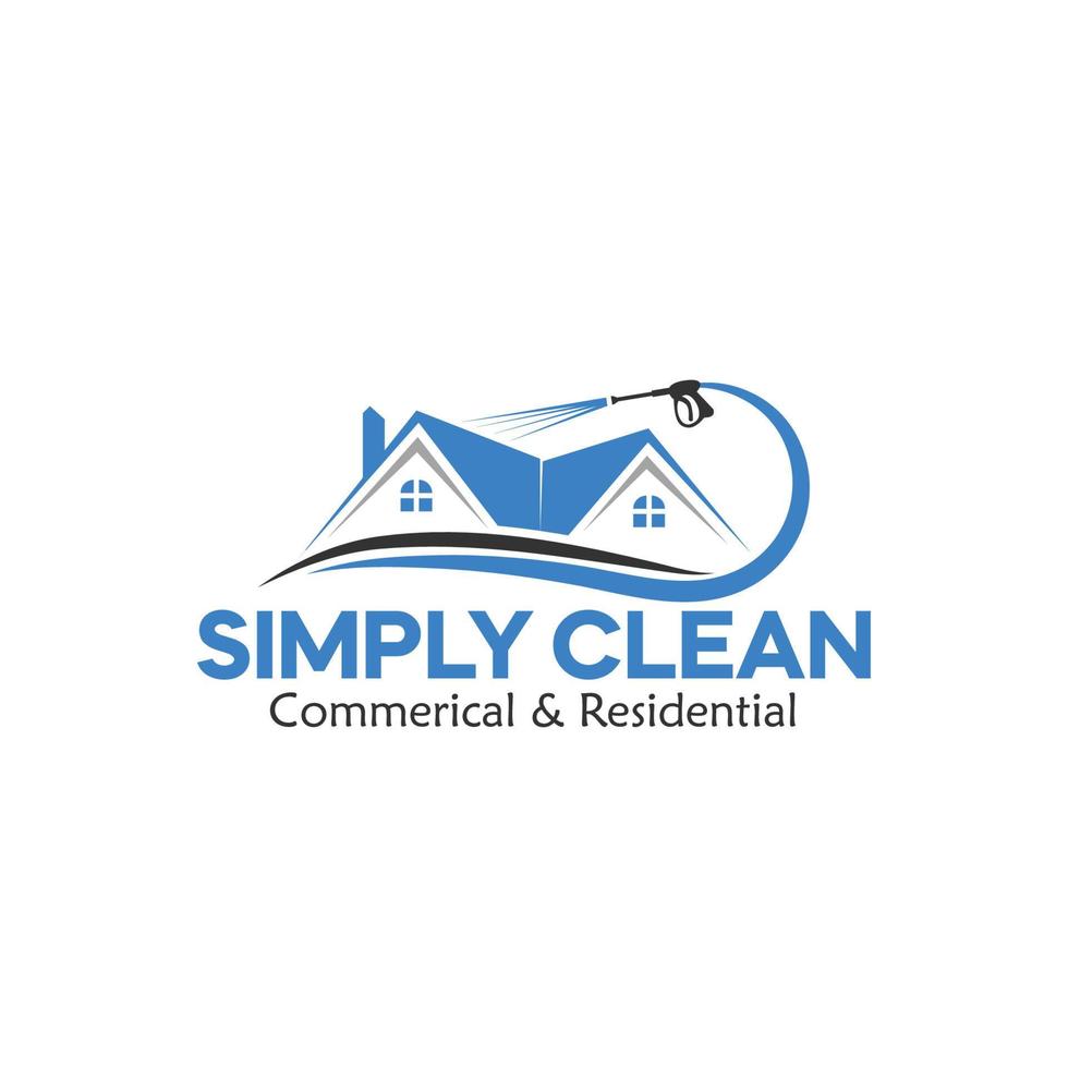 schoonmaak huis logo ontwerp vector
