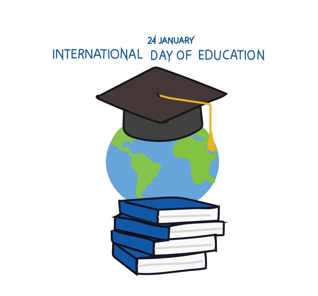 Internationale dag van onderwijs vector illustratie.