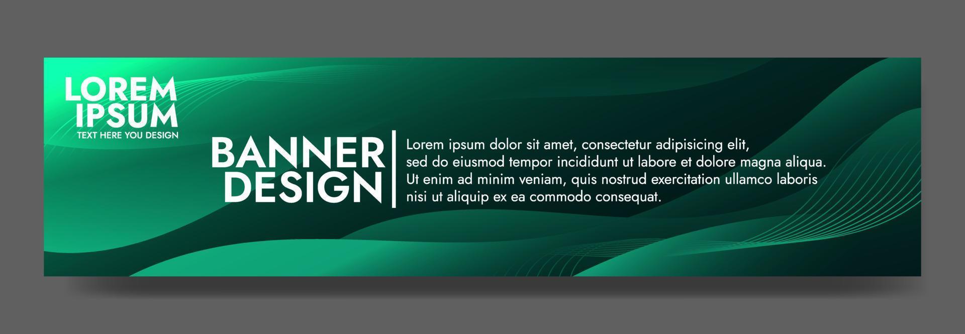 sjabloon voor abstracte groene vloeiende golfbanner vector