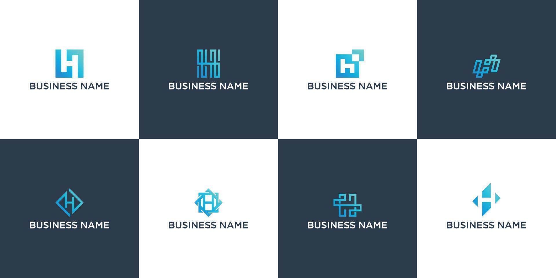 brief h logo, monogram brief h, gemakkelijk stijlvol, gemakkelijk naar herken en veelzijdig, ontwerp logo sjabloon, vector illustratie