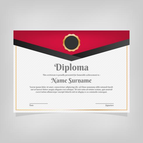Certificaatsjabloon Onderscheidingen Diploma vector